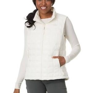 NorthFace White Quilted Vest